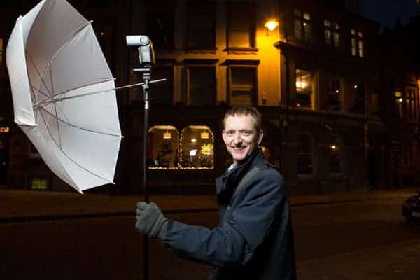 treet work with strobes: lighting test shot by Peter McConnochie