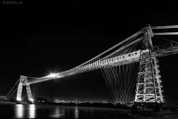 night time over the River Usk by Richard lewis