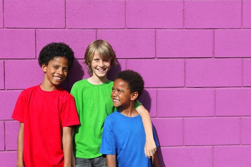 Diversity: Three young boys