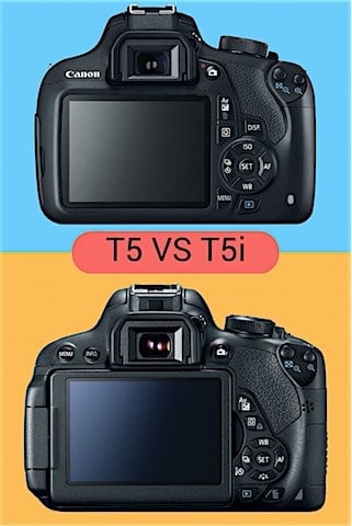 Canon EOS Rebel T5 vs T5i LCD and Buttons