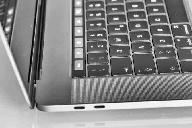 MacBook Pro USB-C Connection Ports.