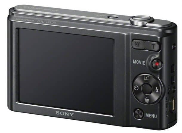 Sony W800/B 20 MP Digital Camera Back View