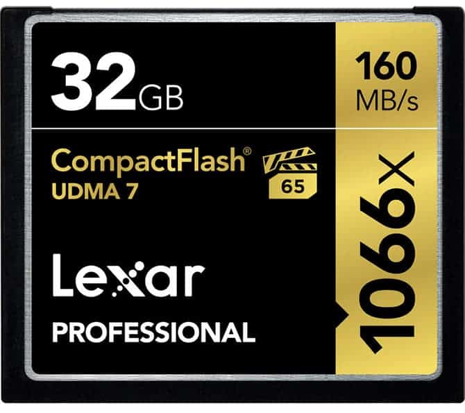 Compact Flash Card Lexar 32 GB CF Card - one of the best Compact Flash Cards