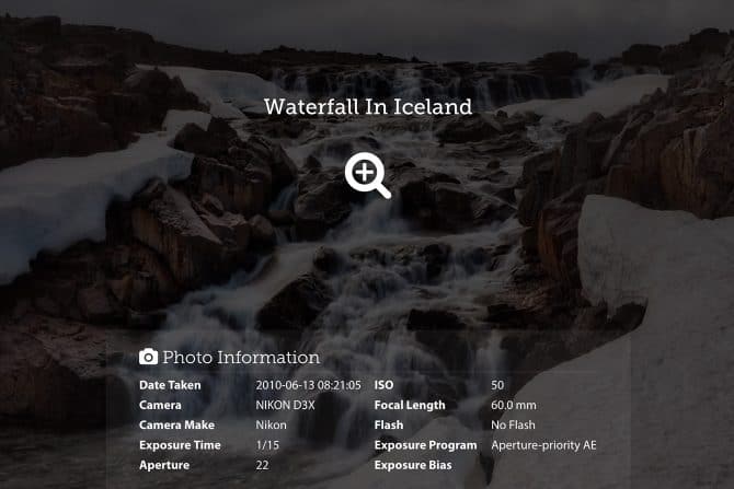 Photo metadata