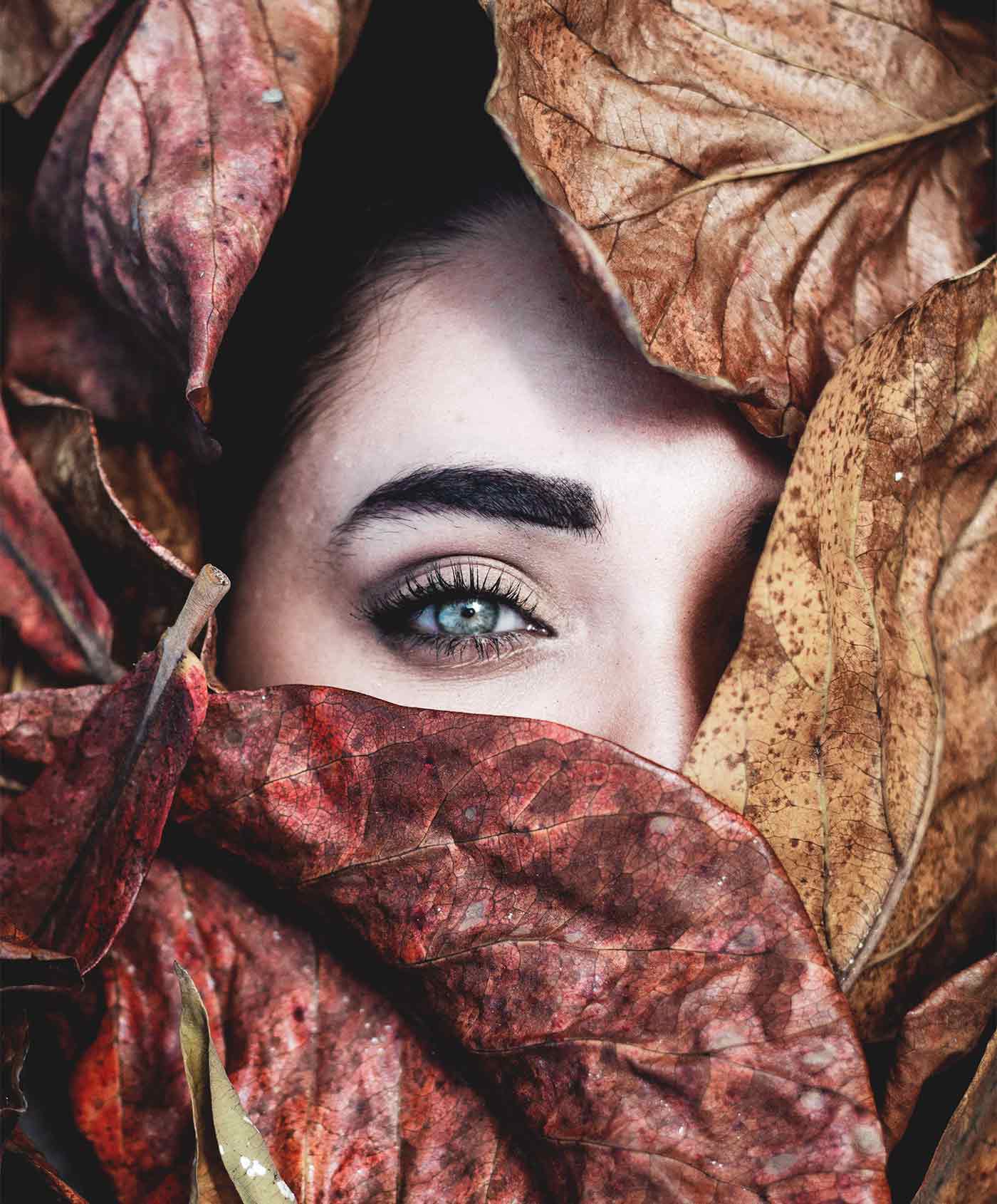 reflection of sky in eye