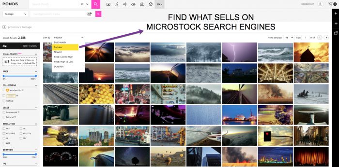Find out What Sells on Microstock Search Engine (Pond5 Popular Footages)
