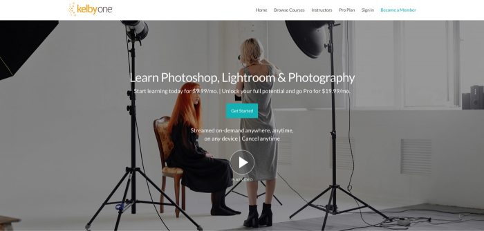 KelbyOne Membership - Learn Photoshop, Lightroom and Photography from $9.99 (Screenshot from KelbyOne.com)
