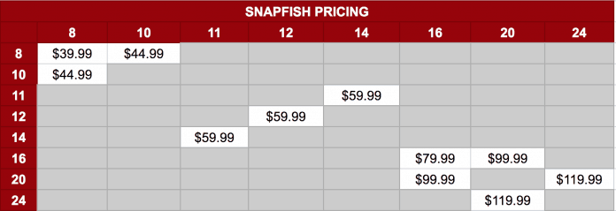 Snapfish Canvas Prices