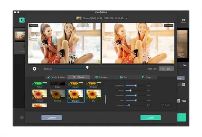 editing software filters