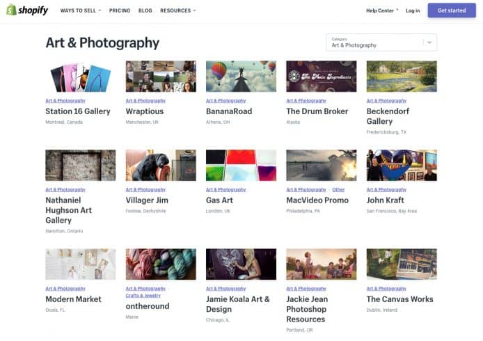 Learn how businesses use Shopify to sell Art & Photography products online.