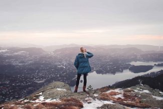 Another outdoor portrait photography location: Mountain top