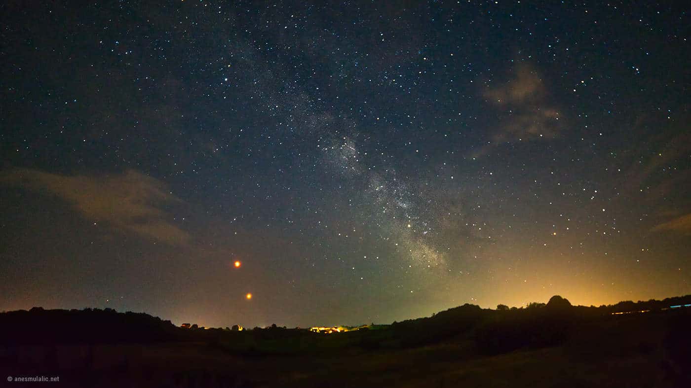 Blood Moon Milky Way in Luminar 2018 review