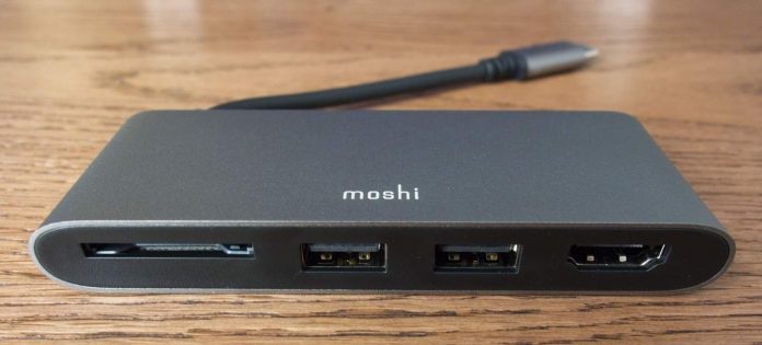 Moshi USB-C Multimedia Adapter 2 USB A 1 SD Card Reader and HDMI Connector USB-C Multimedia Adapter