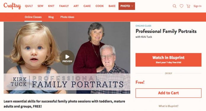Craftsy - free Portrait Photography course