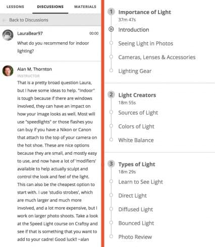 Craftsy discussion and class guide