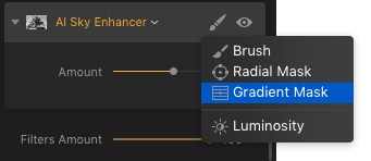 AI Sky Enhancer Fine Tune Brush and Masks