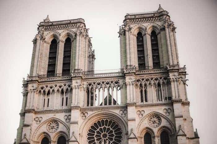 Notre-Dame Cathedral two towers before fire