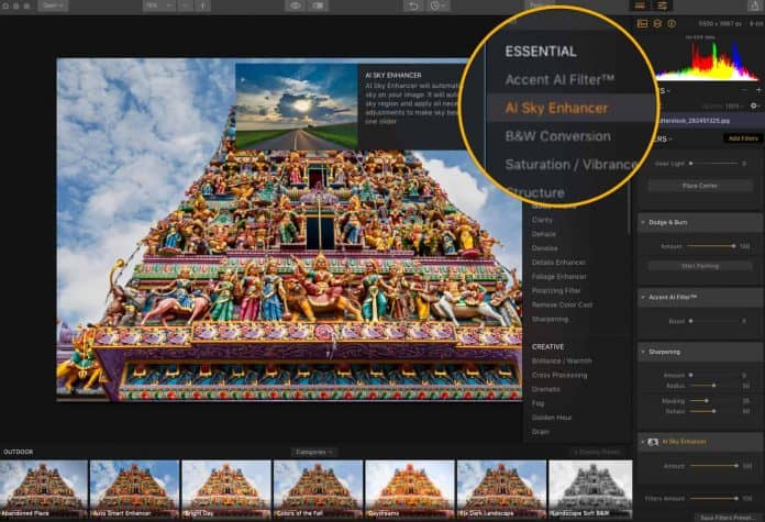 Luminar NEW AI SKY ENHANCER FILTER