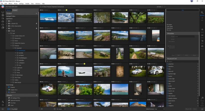 ON1 Photo RAW 2019 Review - folder navigation