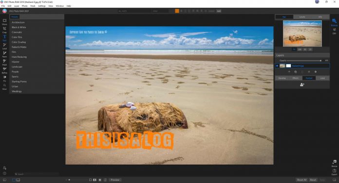 ON1 Photo RAW 2019 Review - Text tool