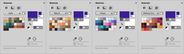 PaintShop Pro 2019 Review - Color swatches