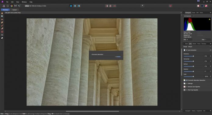 Affinity Photo review - Lens correction