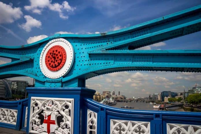 Closeup details of Tower Bridge