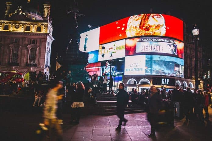 Bright lights of Piccadilly Circus