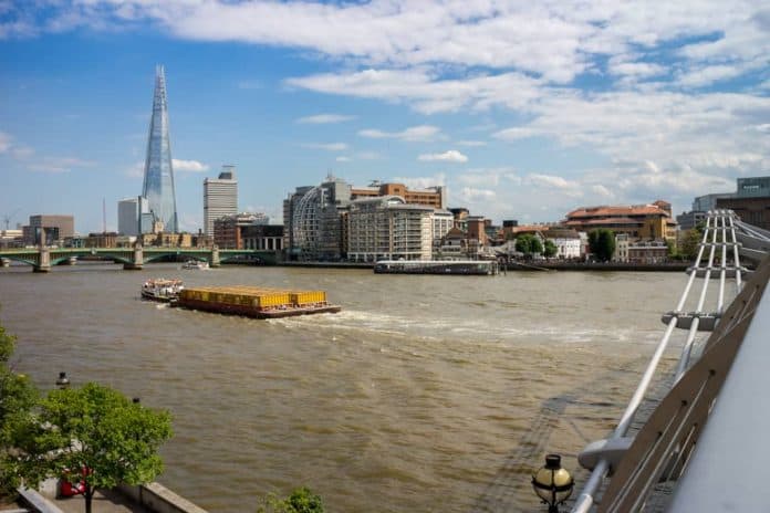 The River Thames with the shard in the background