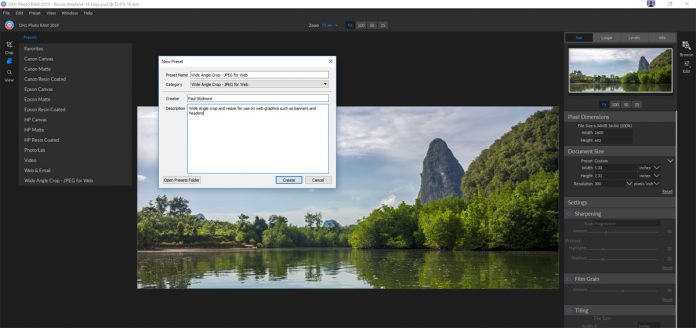 ON1 Resize 2018 Review - Custom presets