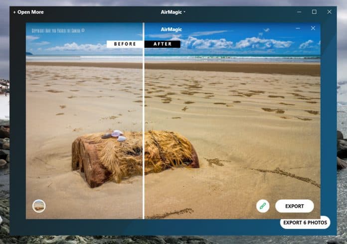 AirMagic software Before and After