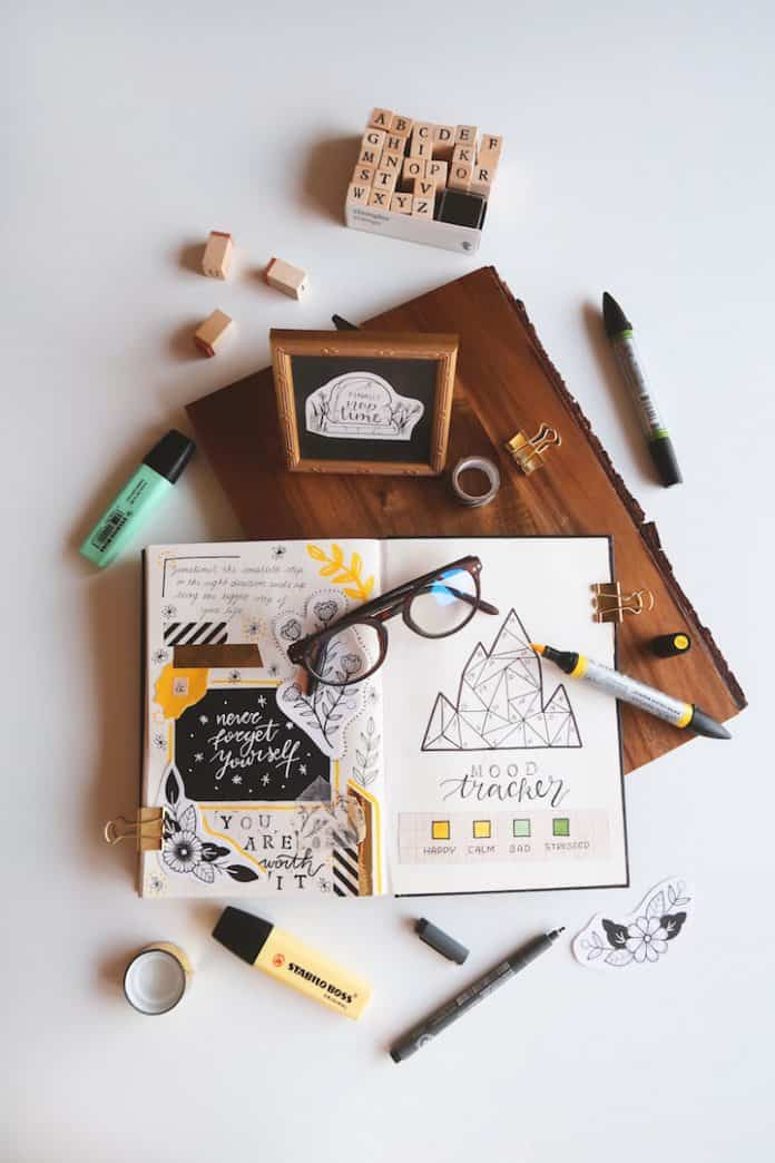 book flat lay