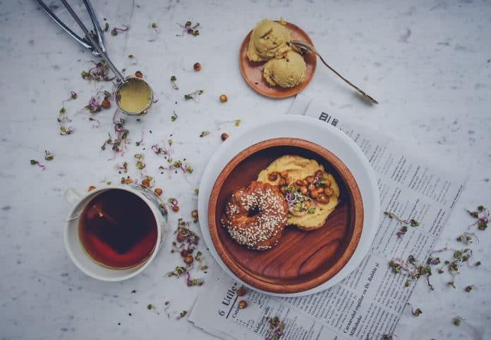 ice cream flat lay