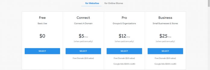 Weebly Price Plans