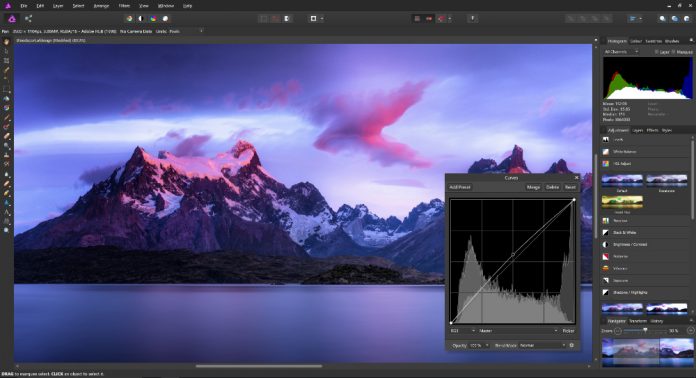 Affinity Photo layout