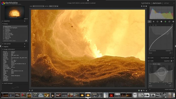 Darktable screenshot