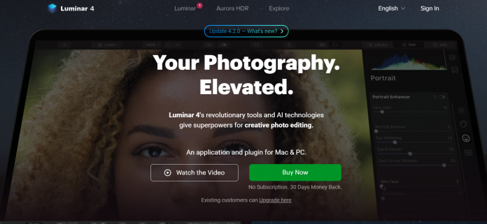 luminar skylum webpage