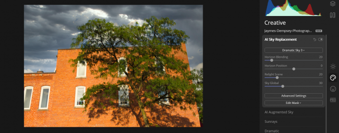 AI Sky in Luminar