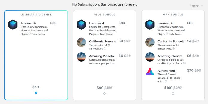 Luminar 4 Pricing