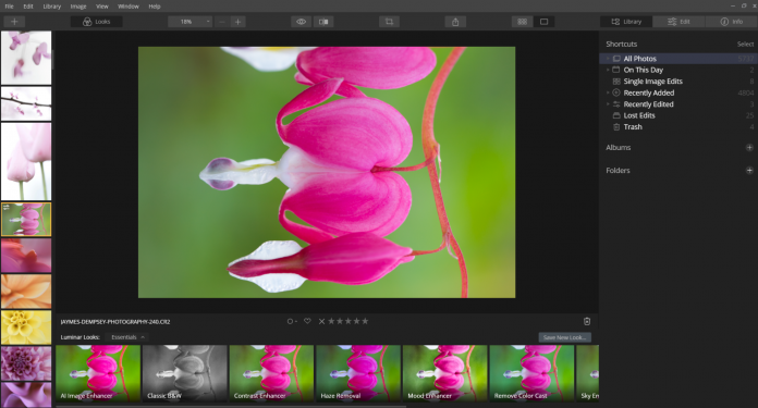 rotating images luminar shortcut