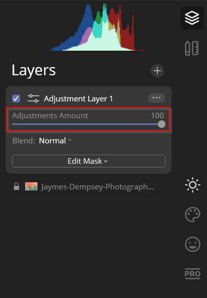 adding an amount of adjustment