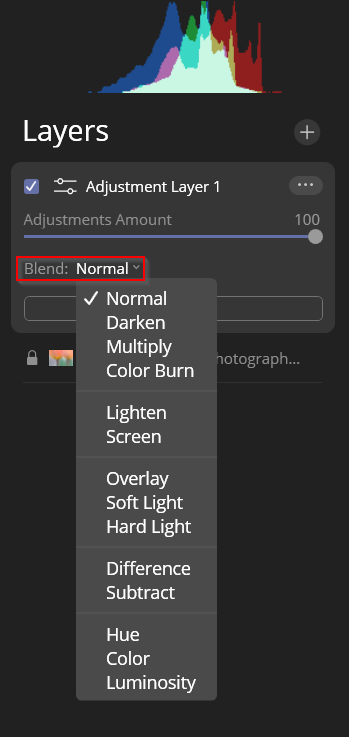 normal blending option
