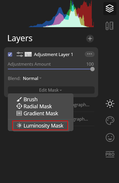 luminosity masking