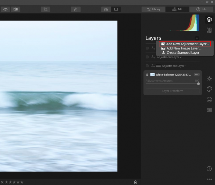 add new adjustment layer