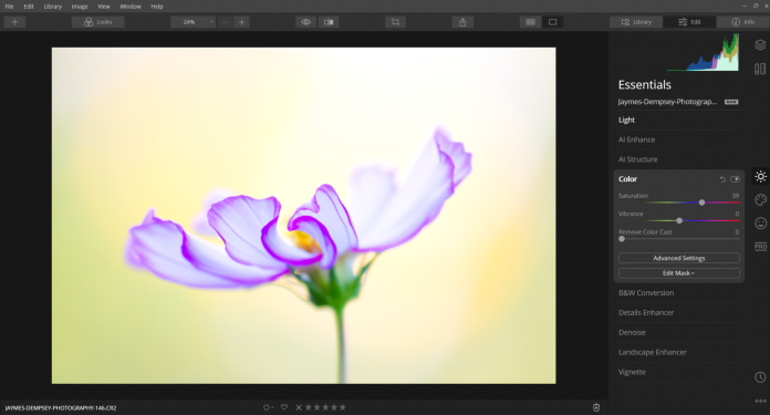 increasing overall saturation