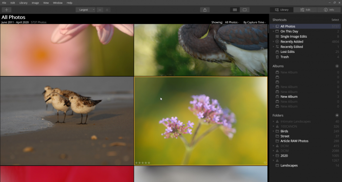 luminar photo library