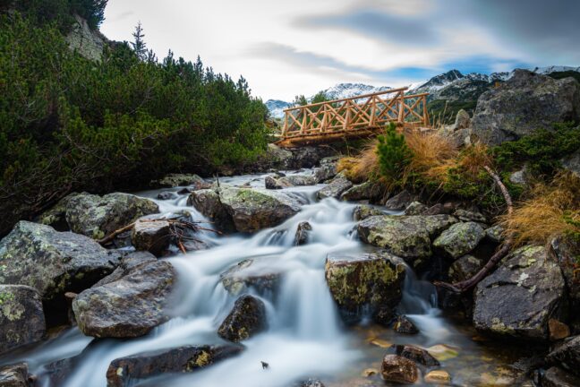 Flowing river shot with an ND filter