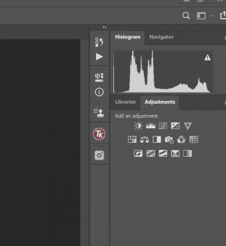 Photoshop histogram panel