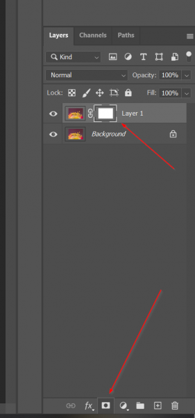 Mask icon in Photoshop