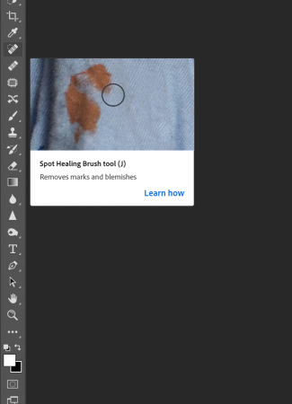 Photoshop spot healing tool